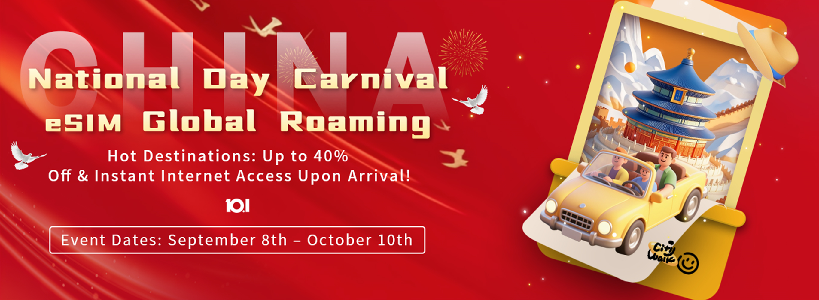 How to get internet access during National Day holiday? Talk2all eSIM data special offer, save 40%! (Holiday notice included)